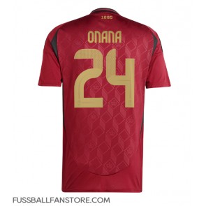 Belgien Amadou Onana #24 Replik Heimtrikot EM 2024 Kurzarm